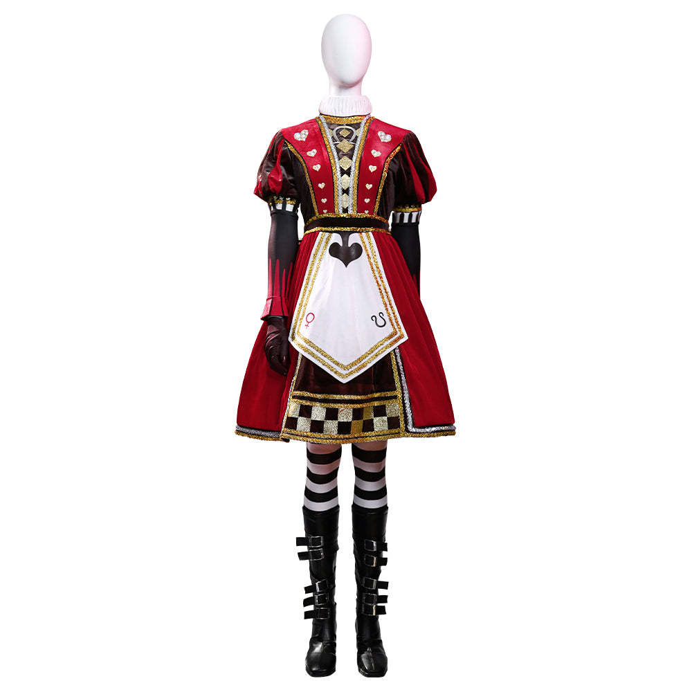 Alice: Madness Returns Alice Liddell Red Dress Cosplay Costume-Cosplay Instrumentality Project