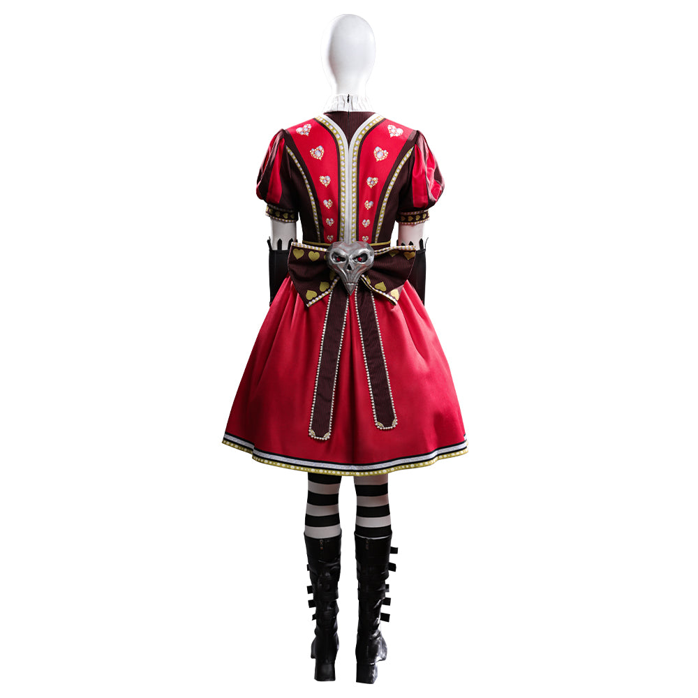Alice: Madness Returns Alice Liddell Red Dress Cosplay Costume Simplified Version-Cosplay Instrumentality Project