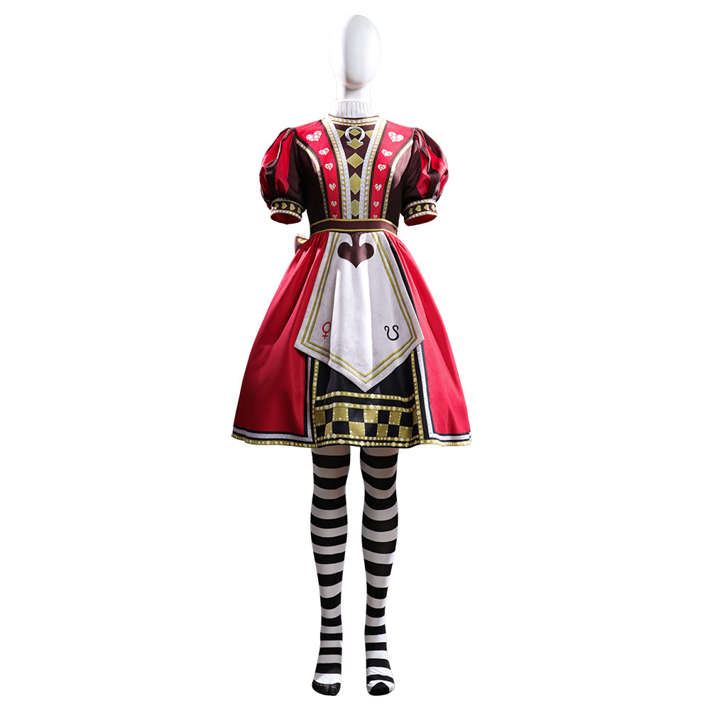 Alice: Madness Returns Alice Liddell Red Dress Cosplay Costume Simplified Version-Cosplay Instrumentality Project