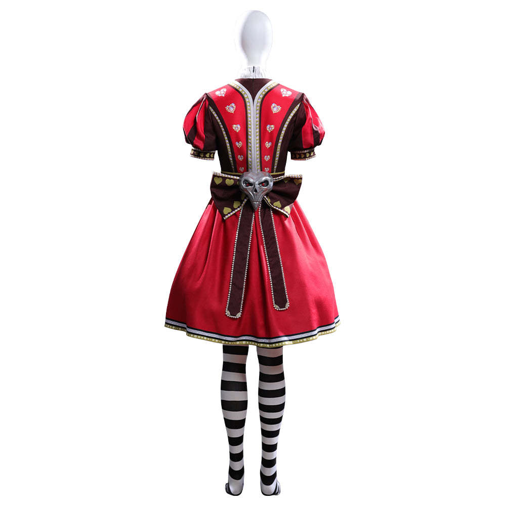 Alice: Madness Returns Alice Liddell Red Dress Cosplay Costume Simplified Version-Cosplay Instrumentality Project