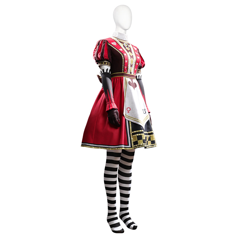 Alice: Madness Returns Alice Liddell Red Dress Cosplay Costume Simplified Version-Cosplay Instrumentality Project