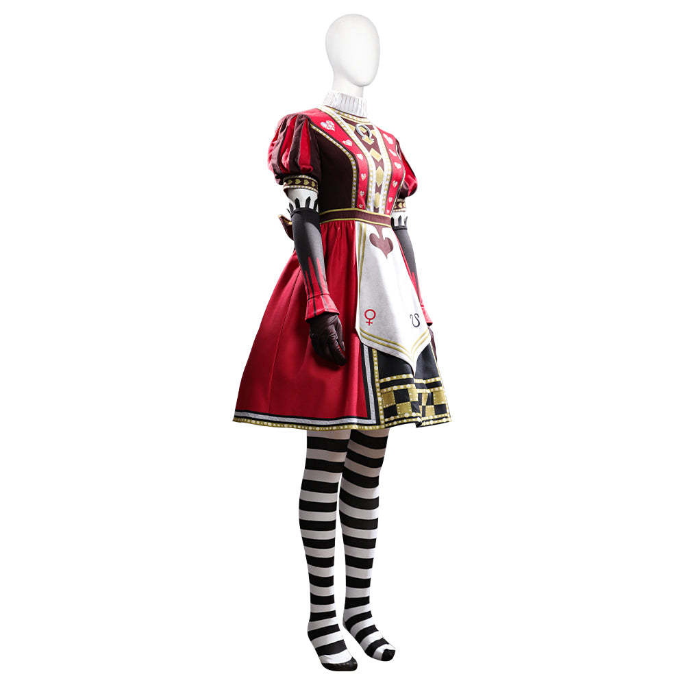 Alice: Madness Returns Alice Liddell Red Dress Cosplay Costume Simplified Version-Cosplay Instrumentality Project