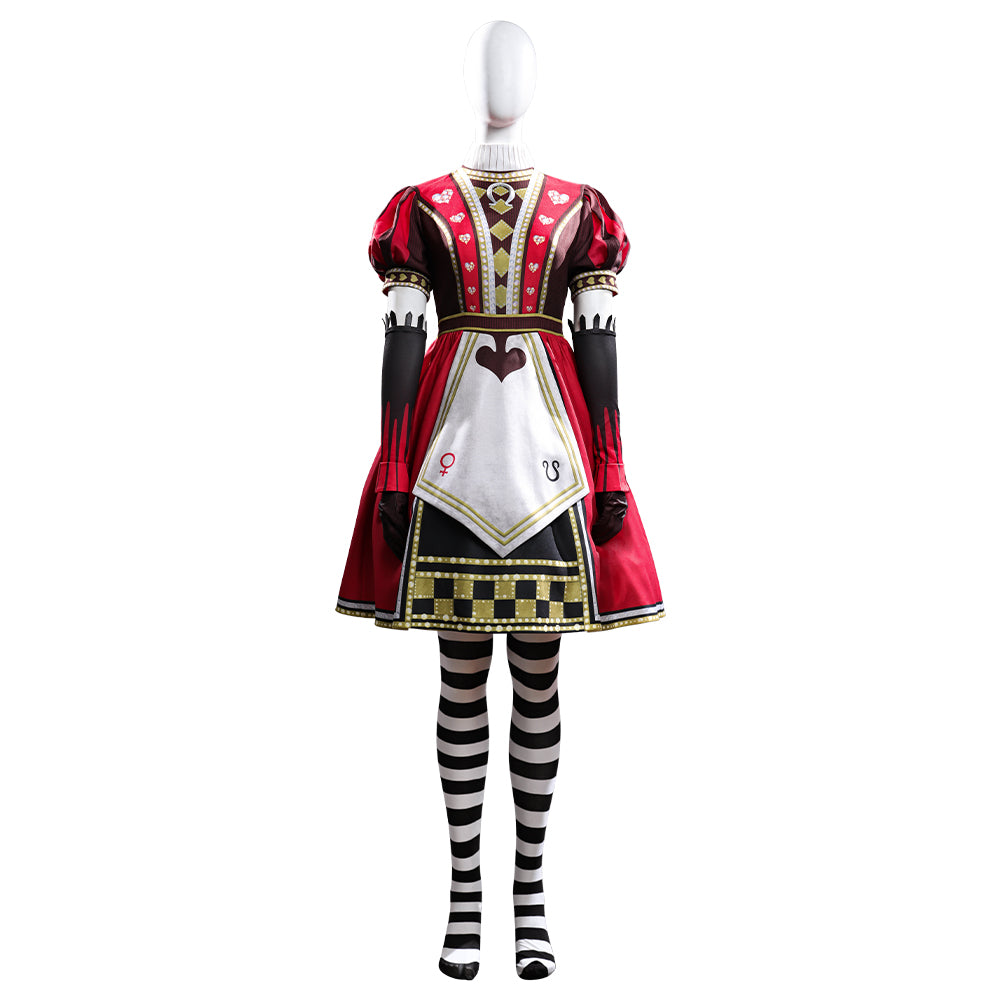Alice: Madness Returns Alice Liddell Red Dress Cosplay Costume Simplified Version-Cosplay Instrumentality Project