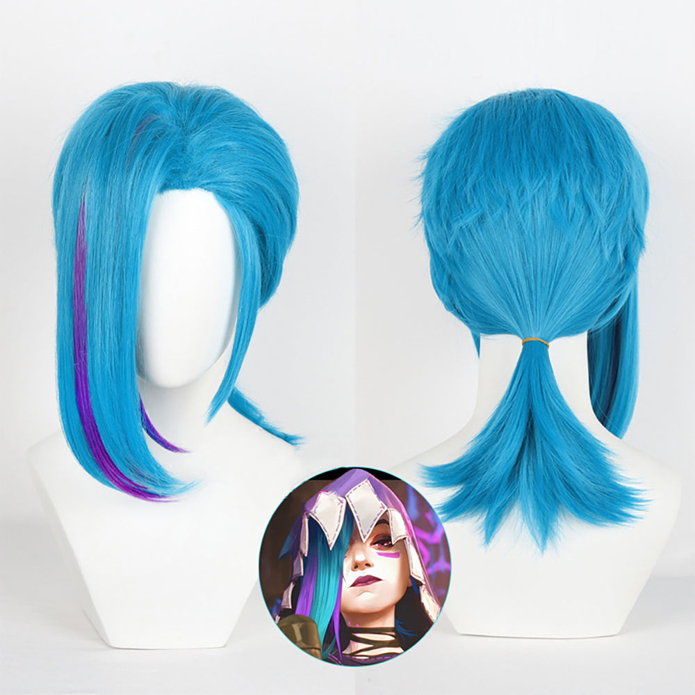Arcane Season 2 League of Legends LOL Arcane Jinx Blue Cosplay Wig-Cosplay Instrumentality Project