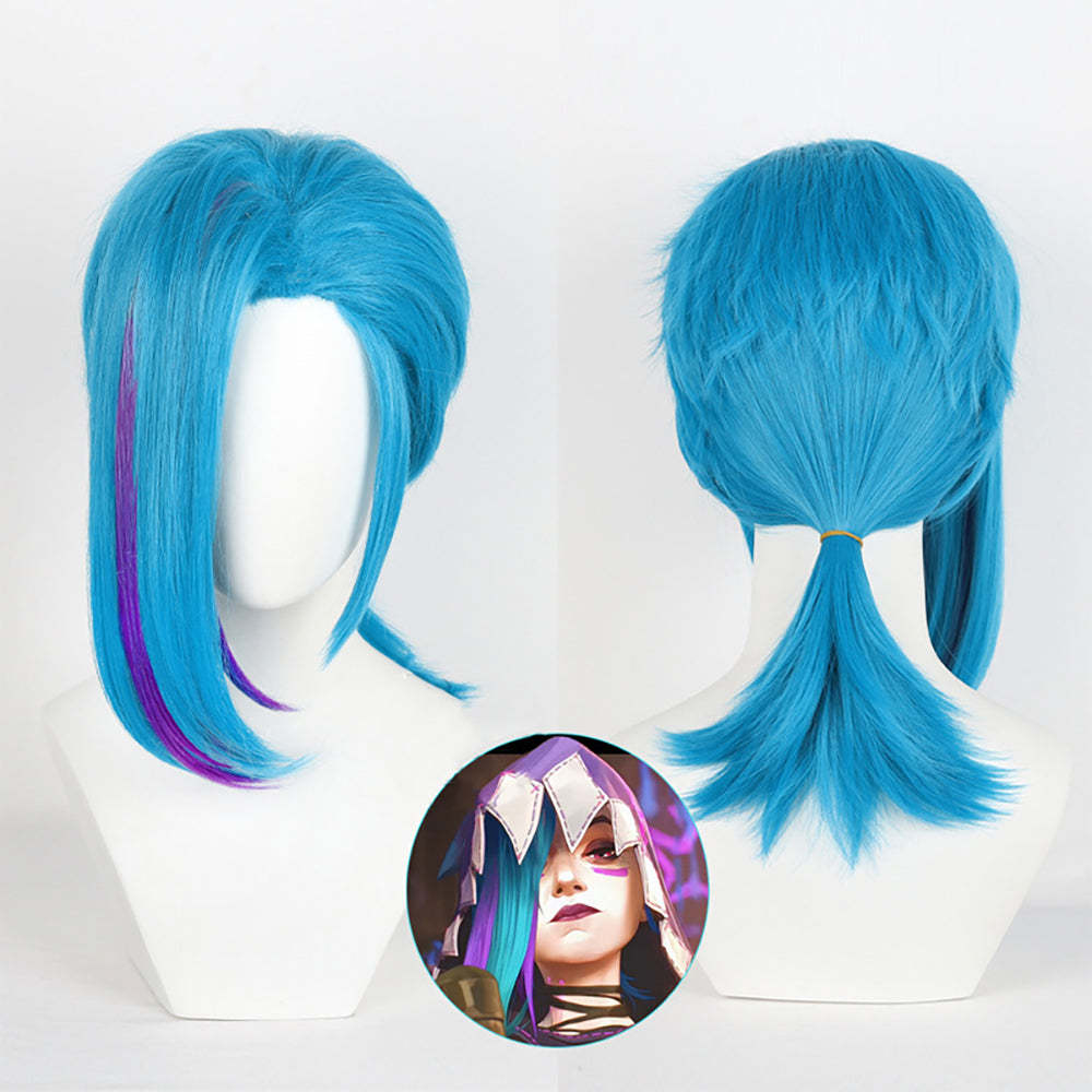 Arcane Season 2 League of Legends LOL Arcane Jinx Blue Cosplay Wig-Cosplay Instrumentality Project