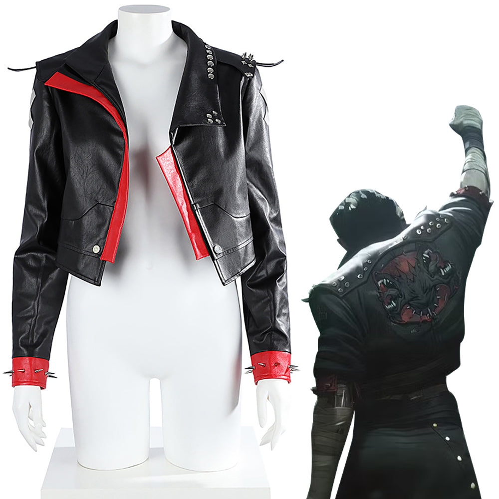Arcane Season 2 League of Legends LOL Vi Black Jacket Cosplay Costume-Cosplay Instrumentality Project