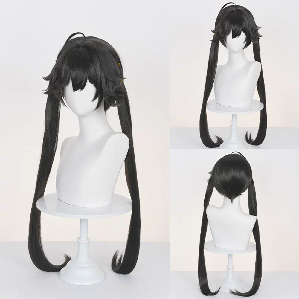 Arknights Endfield Chen Qianyu Black Cosplay Wig