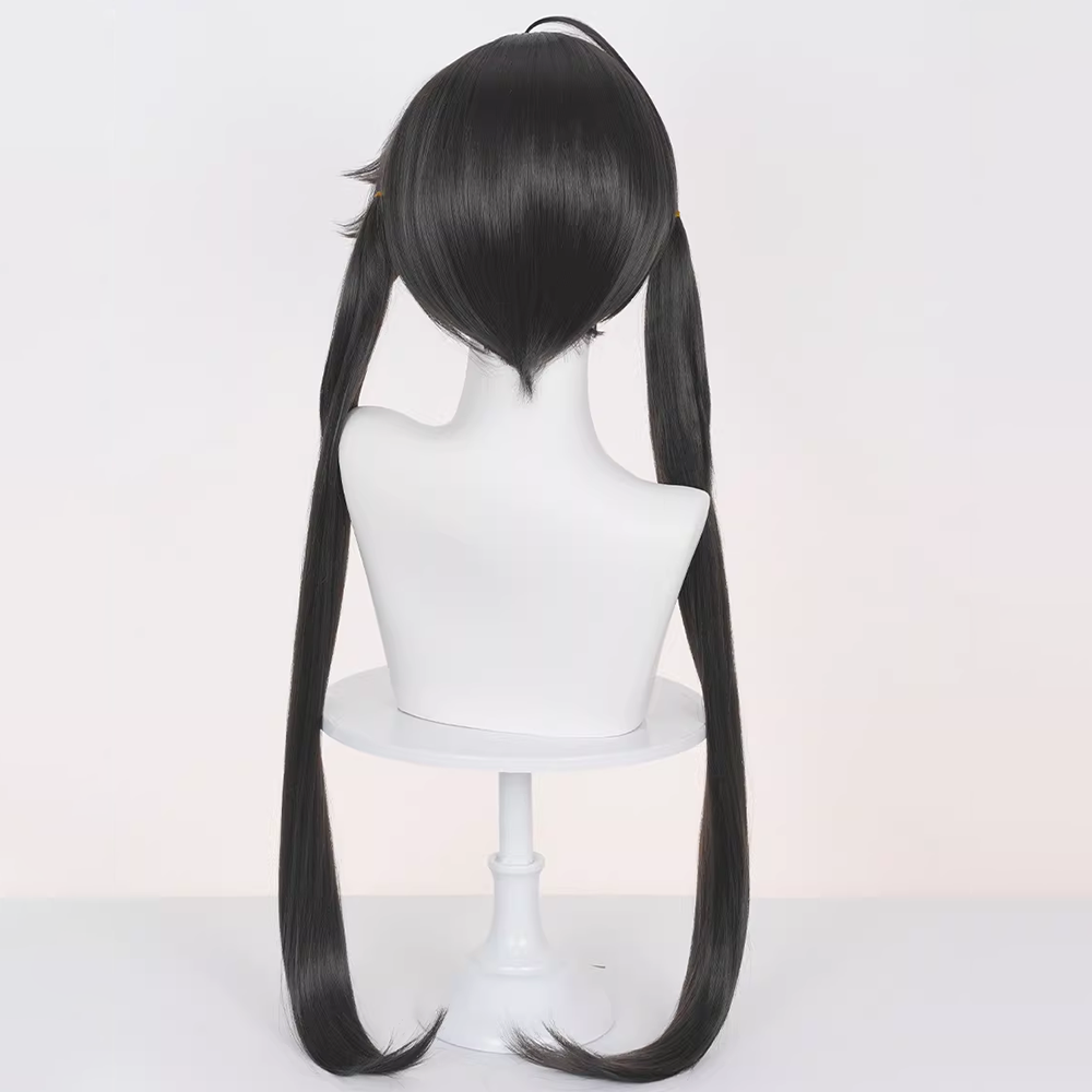 Arknights Endfield Chen Qianyu Black Cosplay Wig
