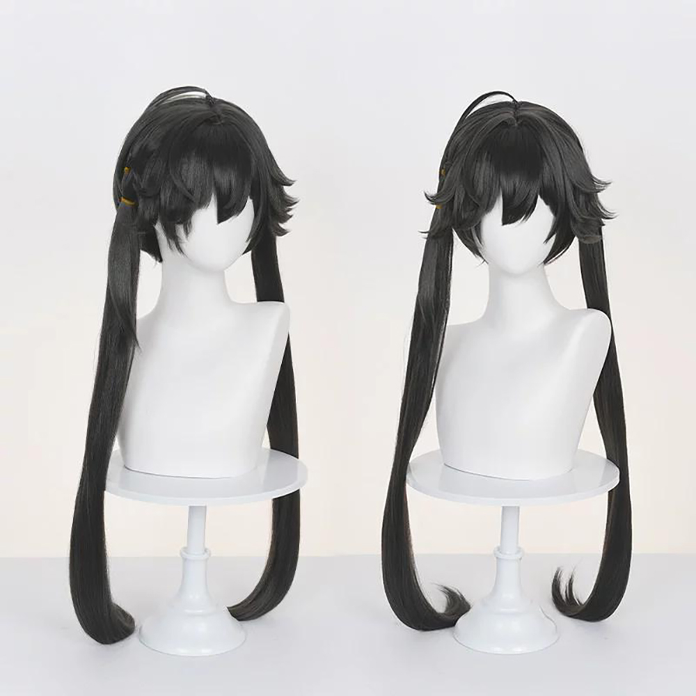 Arknights Endfield Chen Qianyu Black Cosplay Wig