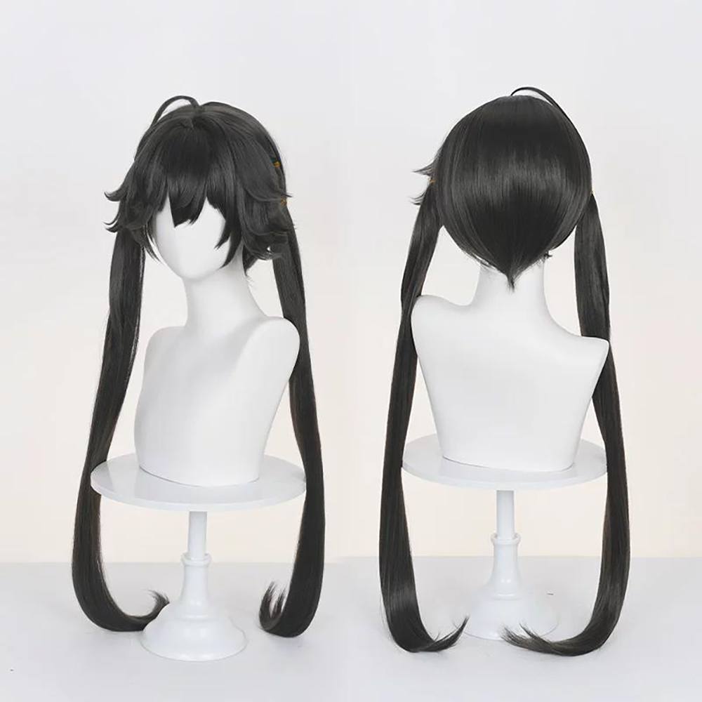 Arknights Endfield Chen Qianyu Black Cosplay Wig