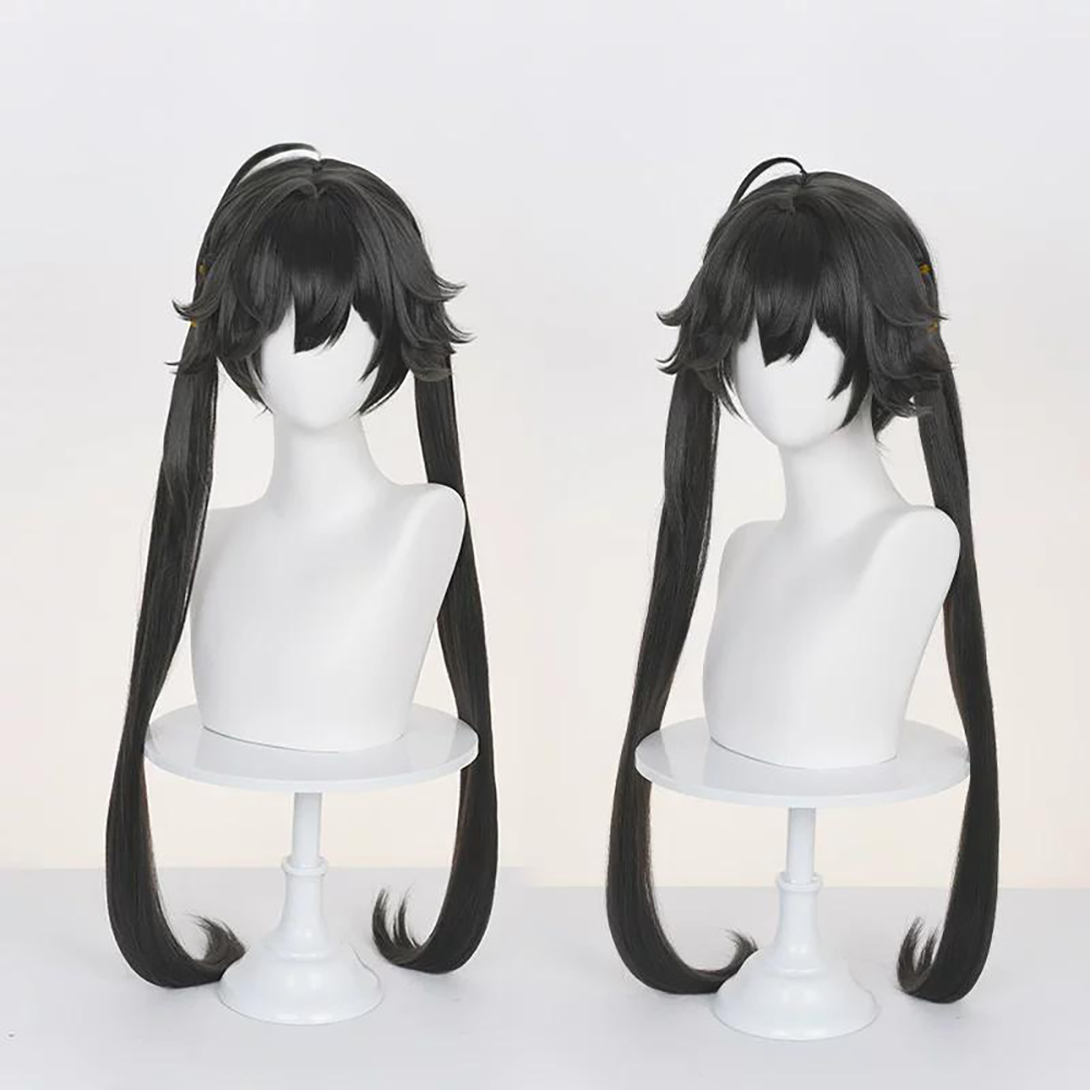 Arknights Endfield Chen Qianyu Black Cosplay Wig