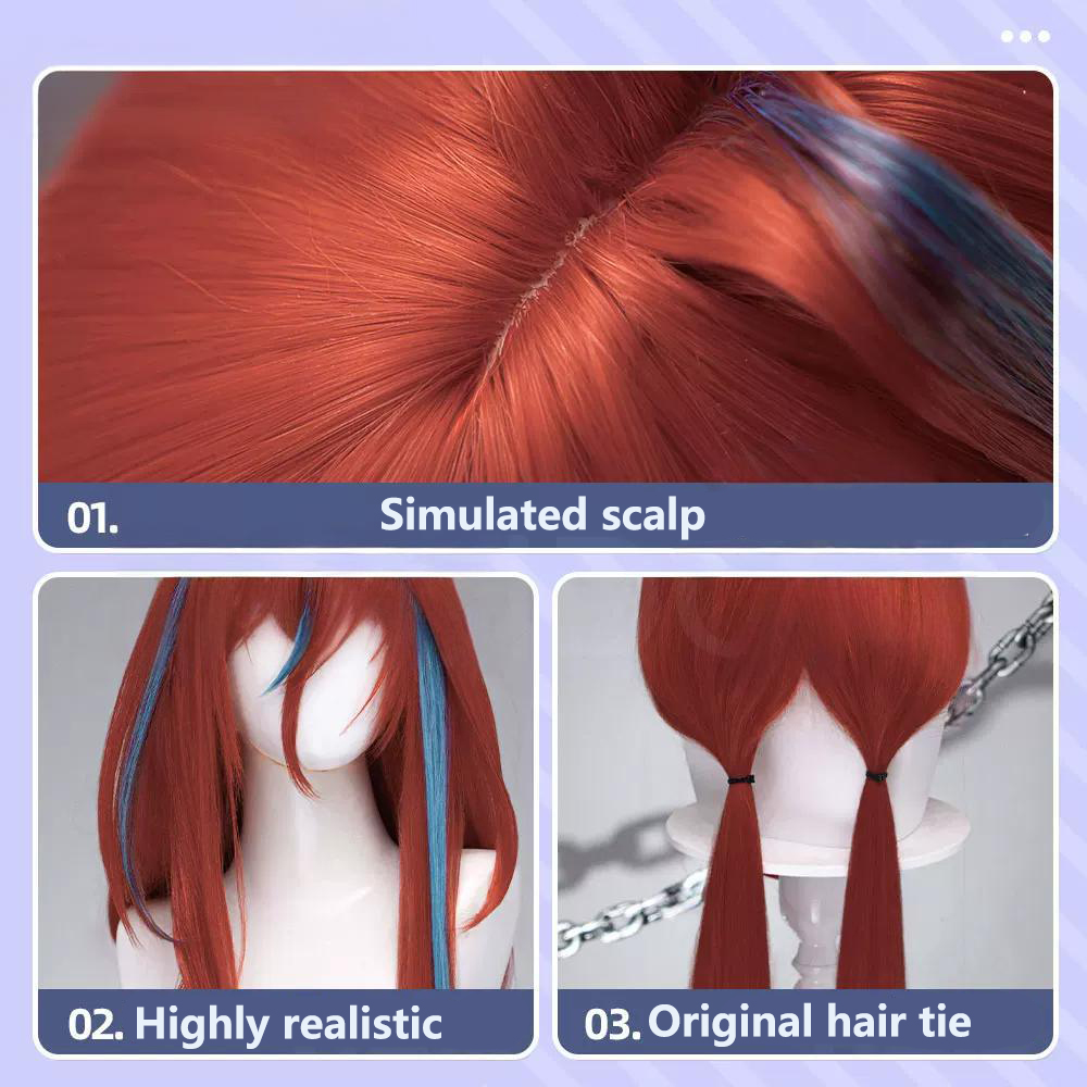 Arknights Endfield Ember Red Cosplay Wig