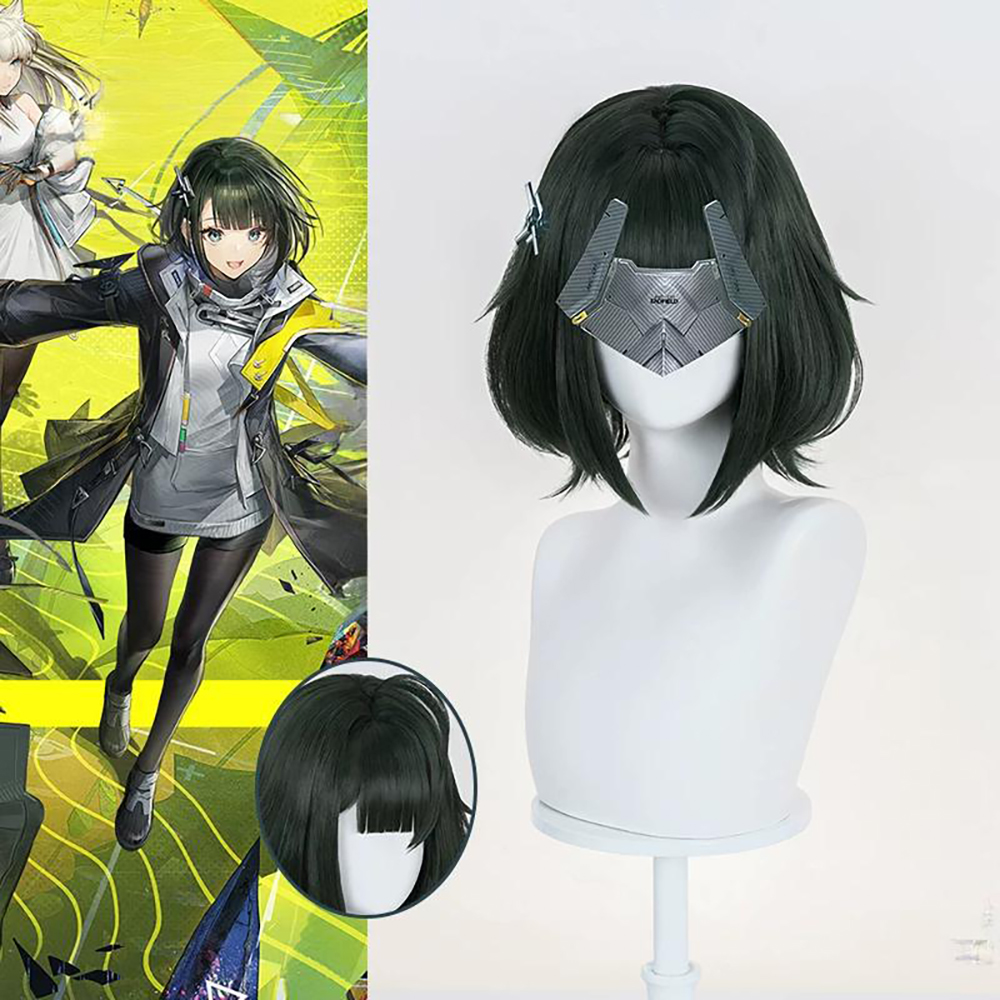 Arknights Endfield Endministrator Black Cosplay Wig