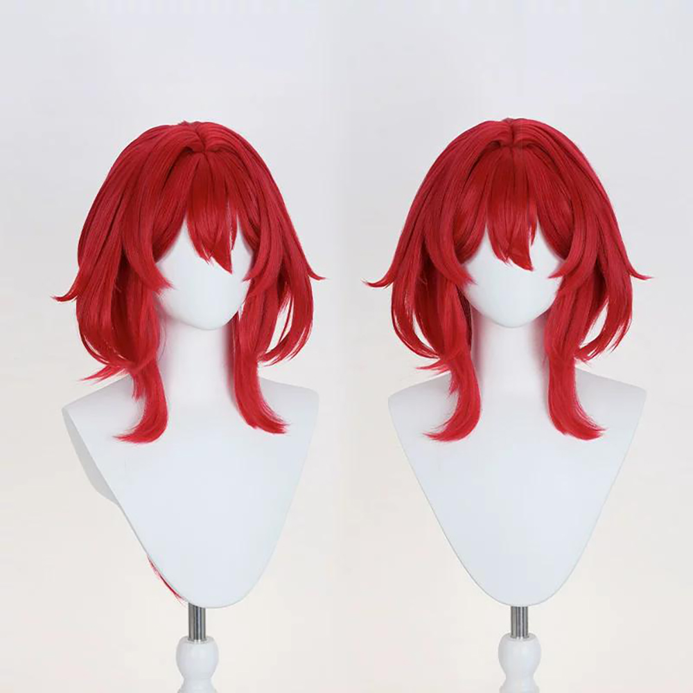 Arknights Endfield Laevatain Red Cosplay Wig