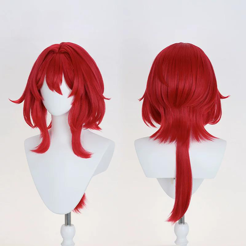 Arknights Endfield Laevatain Red Cosplay Wig