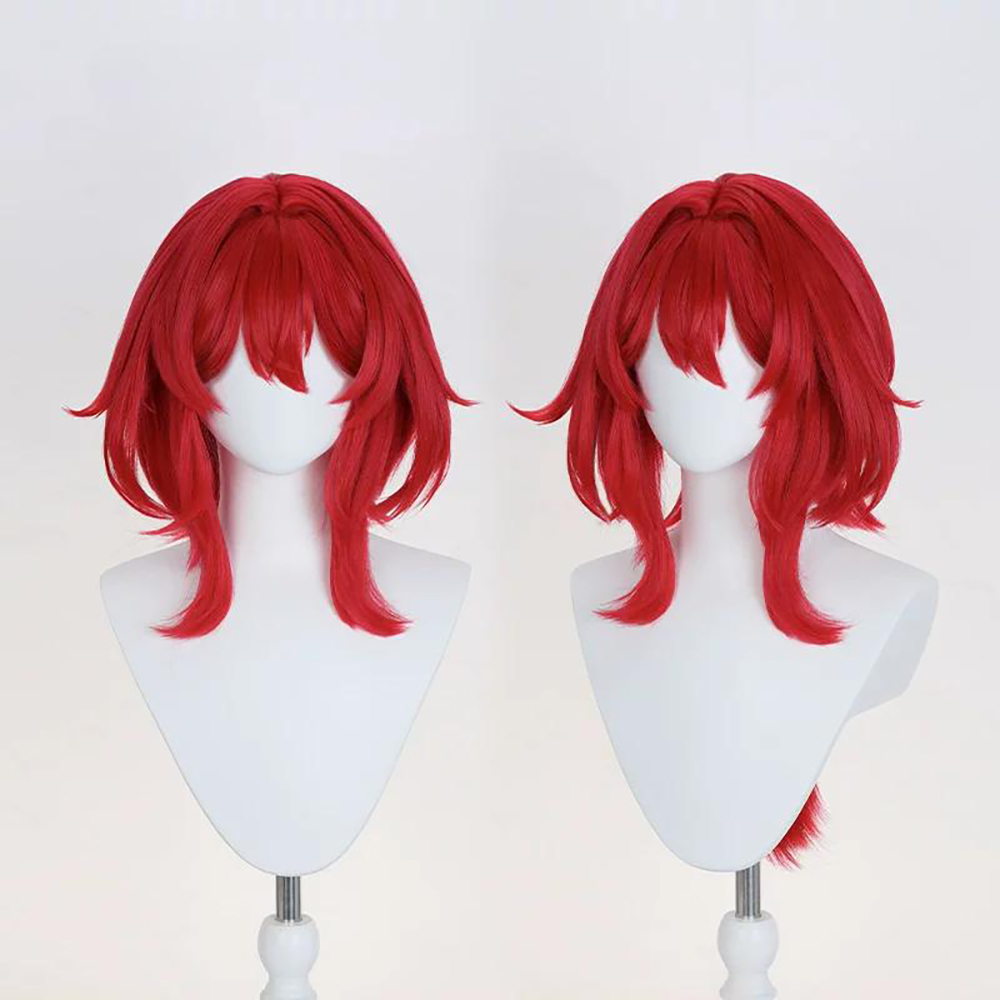 Arknights Endfield Laevatain Red Cosplay Wig