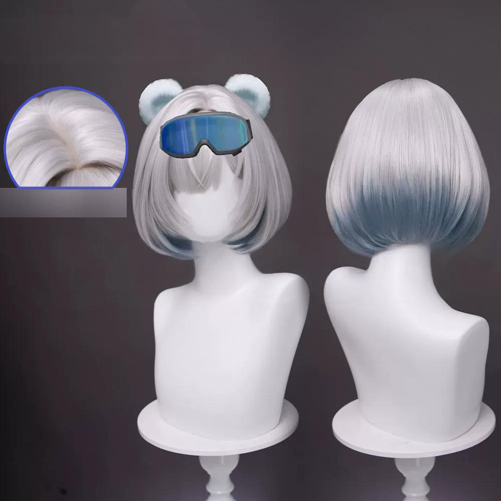 Arknights Endfield Snowshine Silver Cosplay Wig