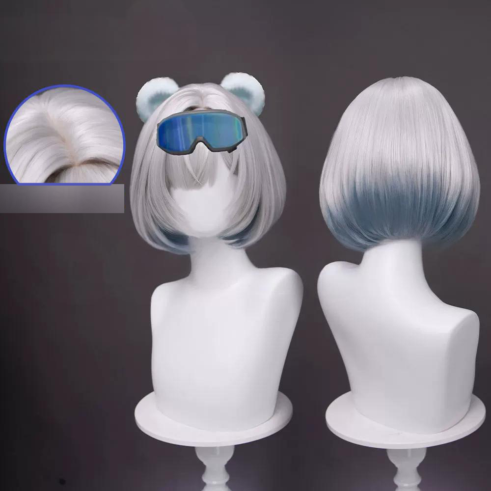 Arknights Endfield Snowshine Silver Cosplay Wig