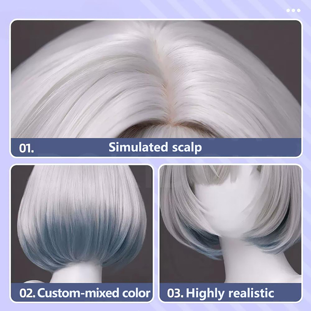 Arknights Endfield Snowshine Silver Cosplay Wig