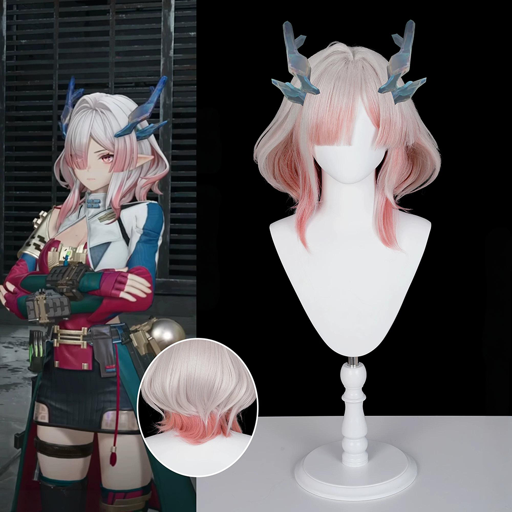 Arknights Endfield Wuling Mi Fu Pink Cosplay Wig