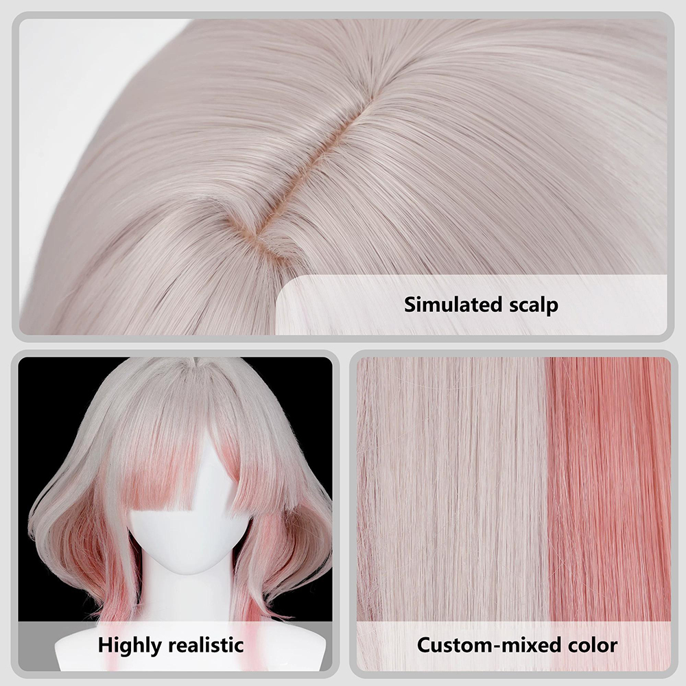 Arknights Endfield Wuling Mi Fu Pink Cosplay Wig