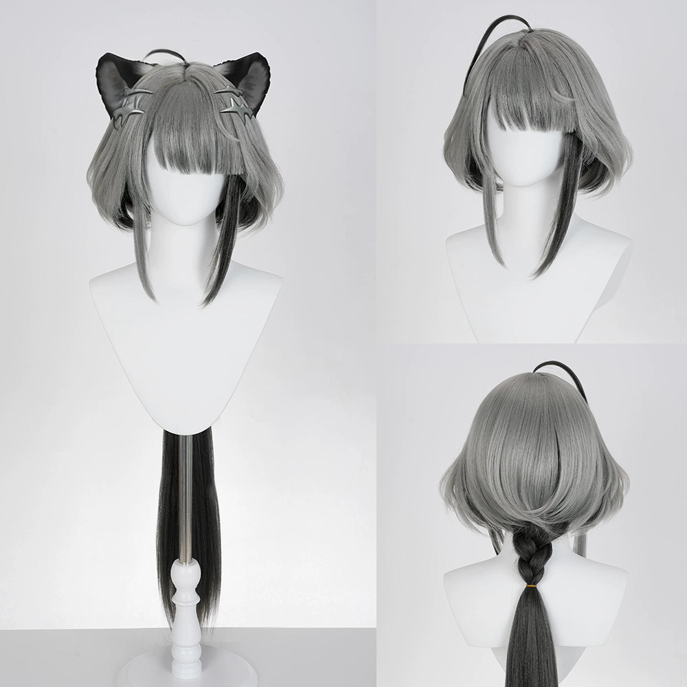 Arknights Endfield Wuling Tangtang Grey Cosplay Wig