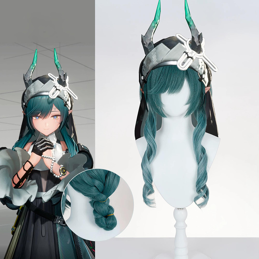 Arknights Endfield Xaihi Green Cosplay Wig