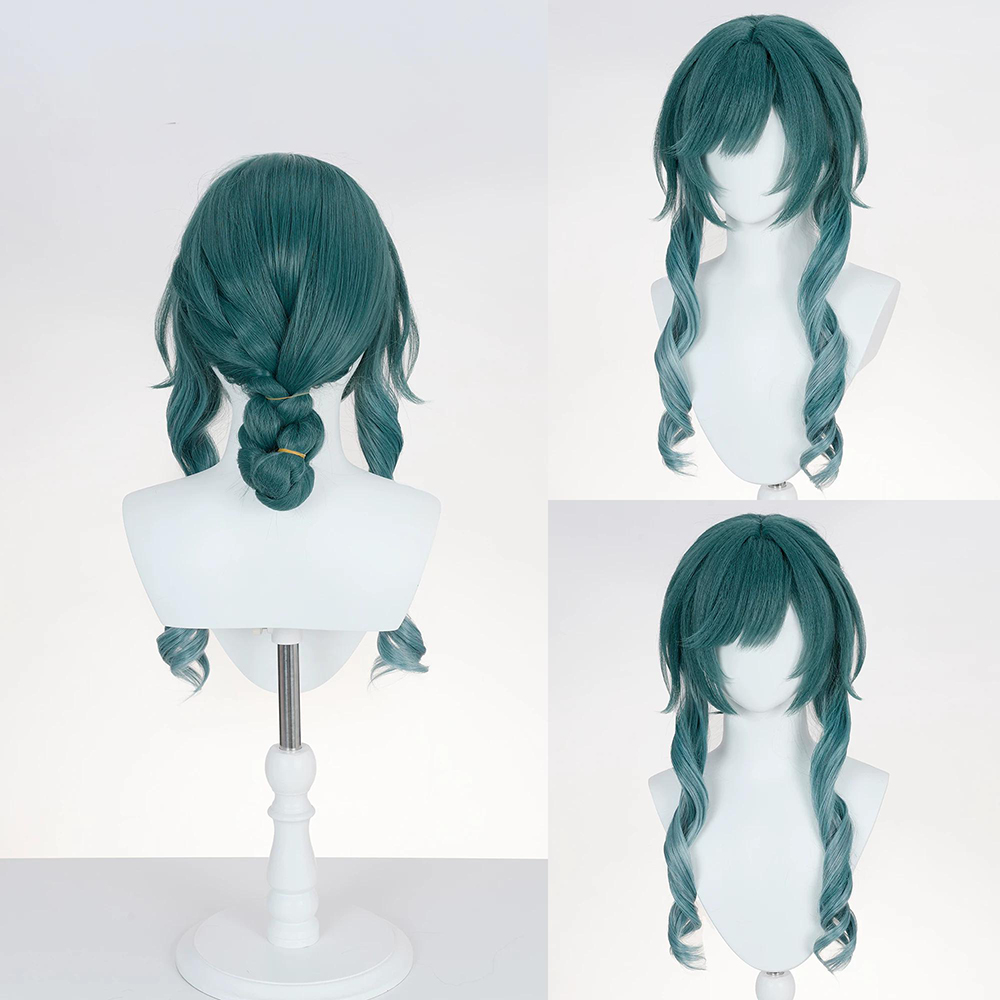 Arknights Endfield Xaihi Green Cosplay Wig