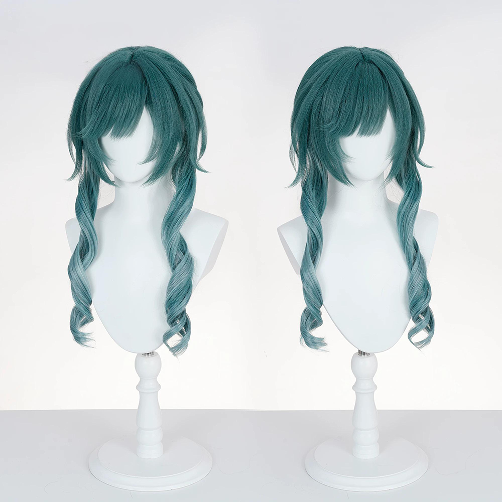 Arknights Endfield Xaihi Green Cosplay Wig