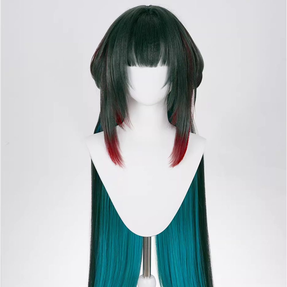 Arknights Endfield Wuling Zhuang Fangyi Zhuang Tianshi Black Green Cosplay Wig