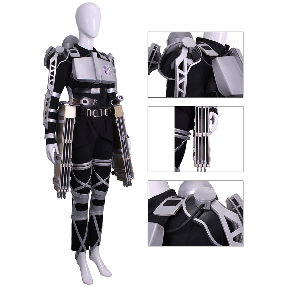 Attack on Titan Final Season Mikasa Ackerman Levi Ackerman Survey Corps Uniform Cosplay Costume
