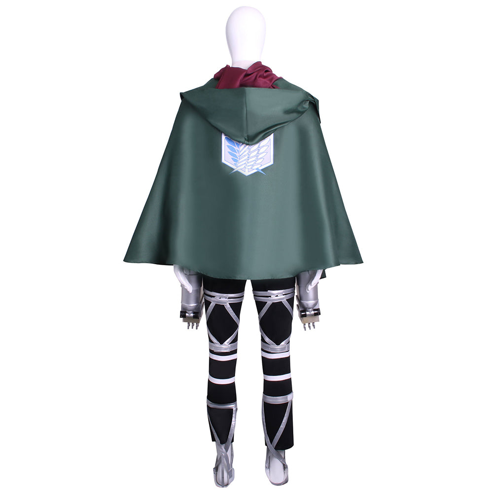 Attack on Titan Final Season Mikasa Ackerman Levi Ackerman Survey Corps Uniform Cosplay Costume