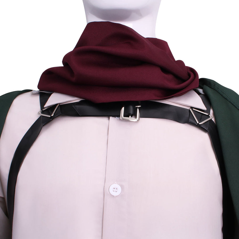 Attack on Titan Final Season Mikasa Ackerman Levi Ackerman Survey Corps Uniform Cosplay Costume