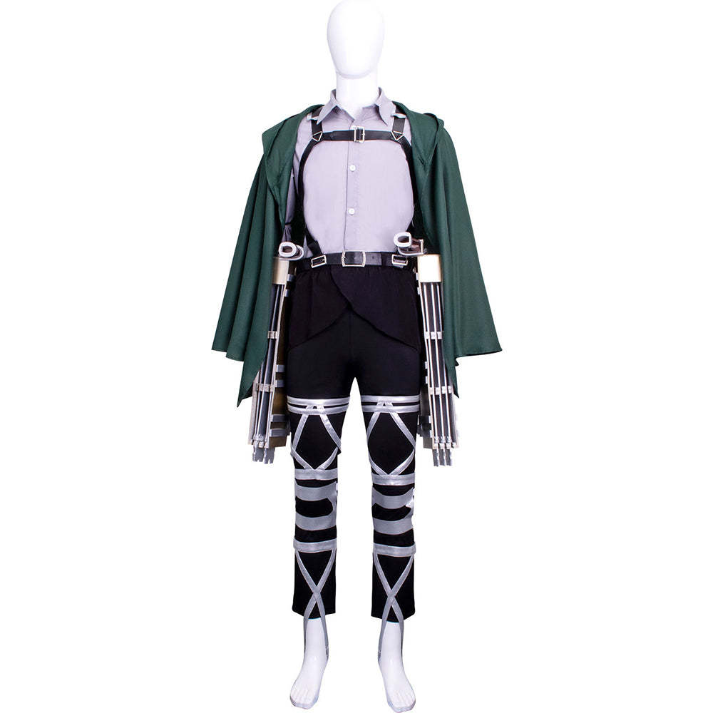 Attack on Titan Final Season Mikasa Ackerman Levi Ackerman Survey Corps Uniform Cosplay Costume