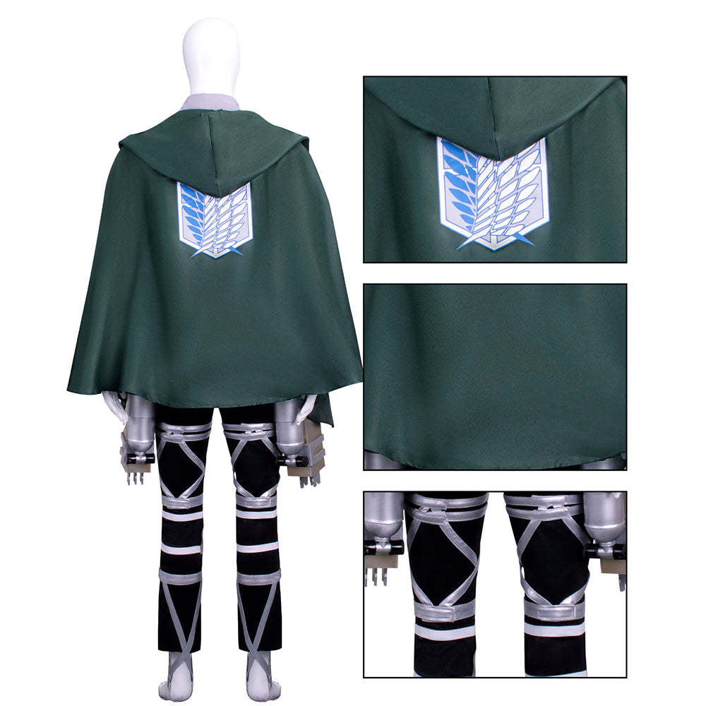 Attack on Titan Final Season Mikasa Ackerman Levi Ackerman Survey Corps Uniform Cosplay Costume