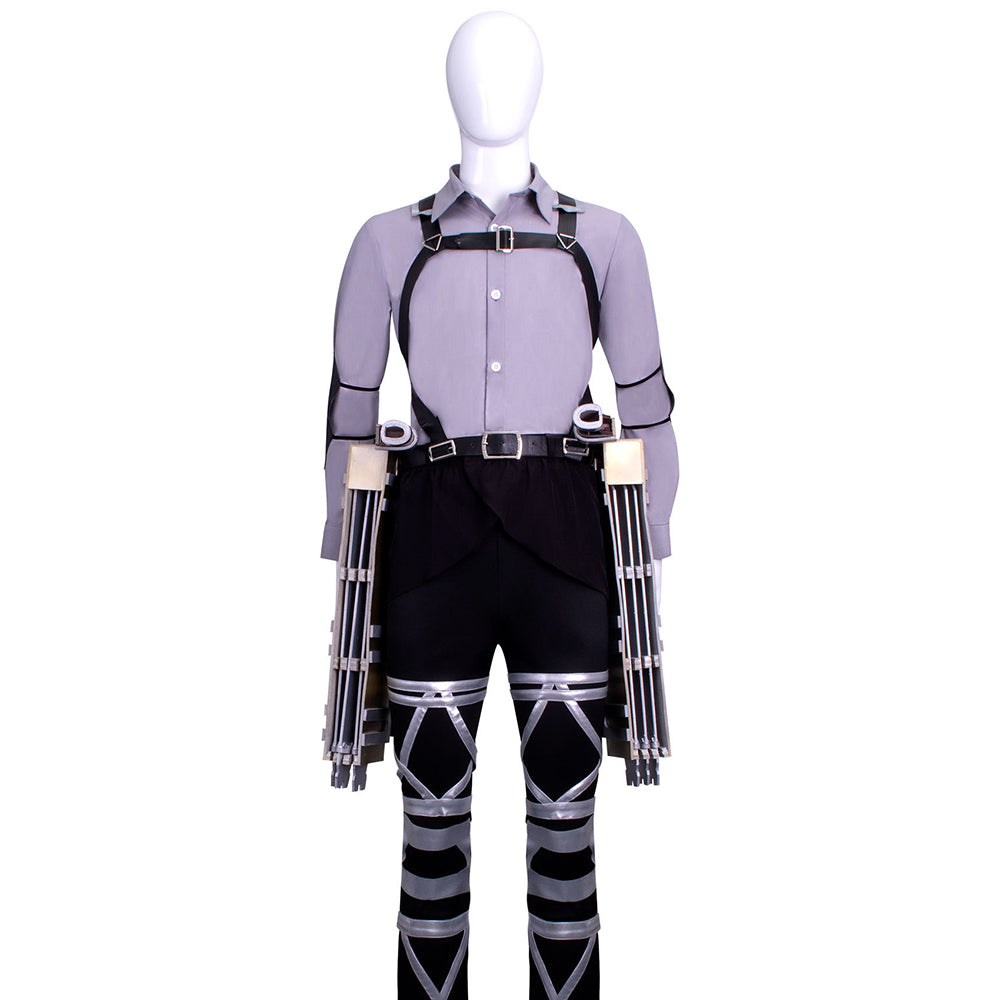 Attack on Titan Final Season Mikasa Ackerman Levi Ackerman Survey Corps Uniform Cosplay Costume