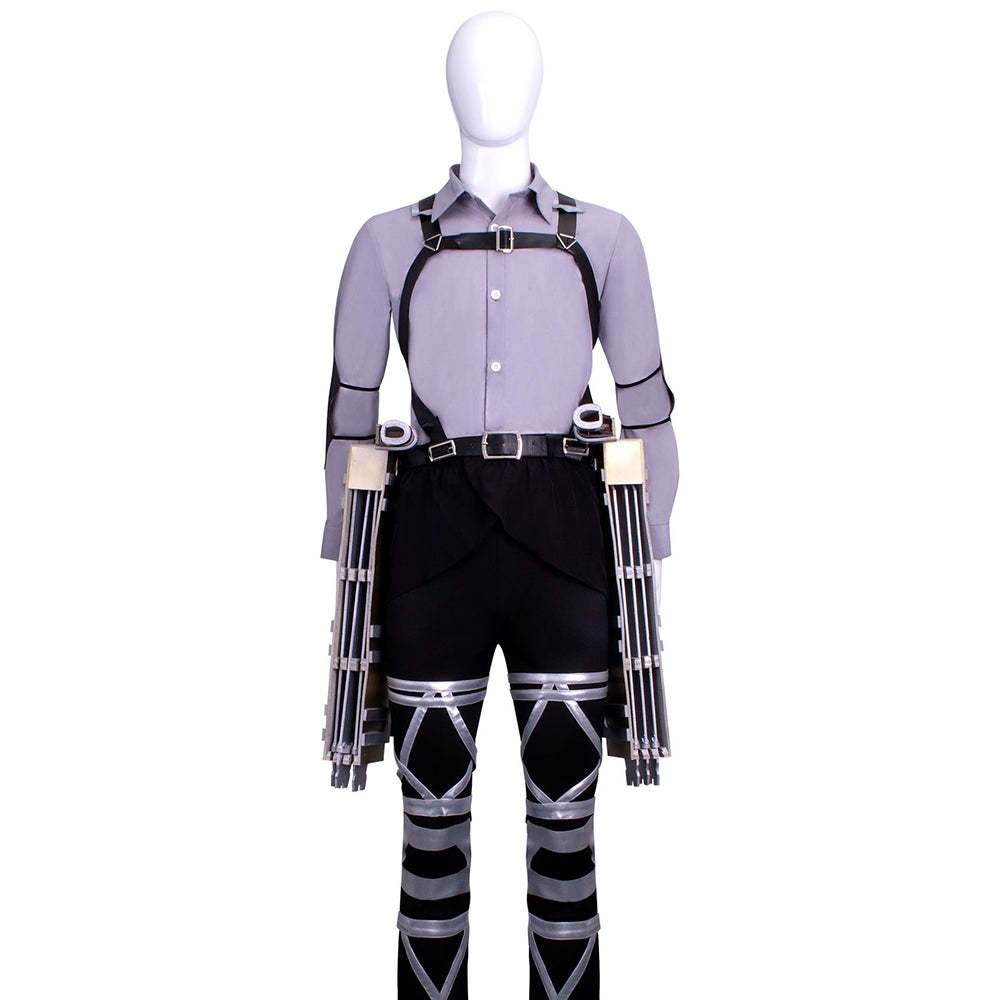 Attack on Titan Final Season Mikasa Ackerman Levi Ackerman Survey Corps Uniform Cosplay Costume
