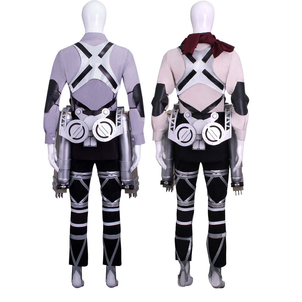 Attack on Titan Final Season Mikasa Ackerman Levi Ackerman Survey Corps Uniform Cosplay Costume