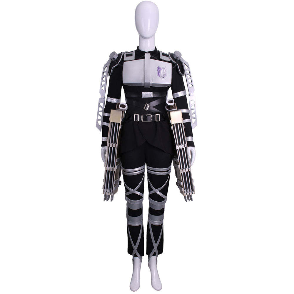 Attack on Titan Final Season Mikasa Ackerman Levi Ackerman Survey Corps Uniform Cosplay Costume
