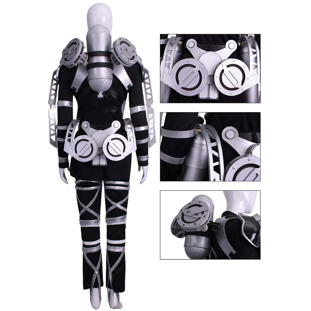 Attack on Titan Final Season Mikasa Ackerman Levi Ackerman Survey Corps Uniform Cosplay Costume