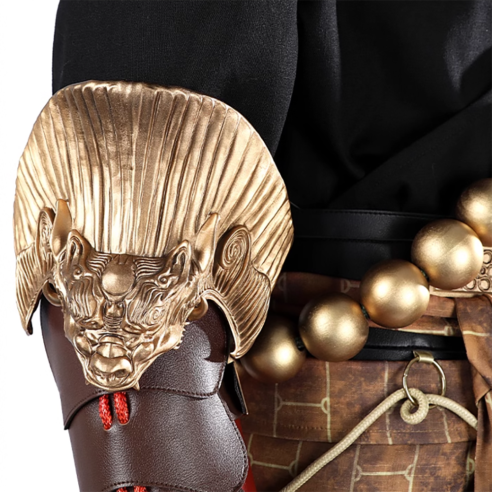Black Myth: Wukong Ebongold Silk Robe Outfit Cosplay Costume