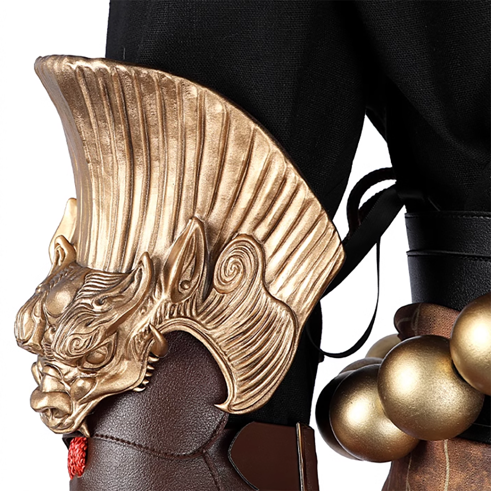 Black Myth: Wukong Ebongold Silk Robe Outfit Cosplay Costume