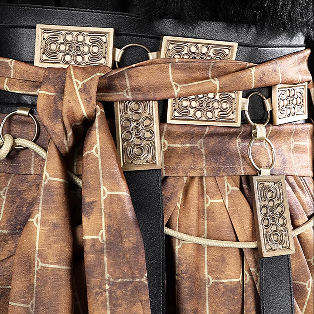 Black Myth: Wukong Ebongold Silk Robe Outfit Cosplay Costume