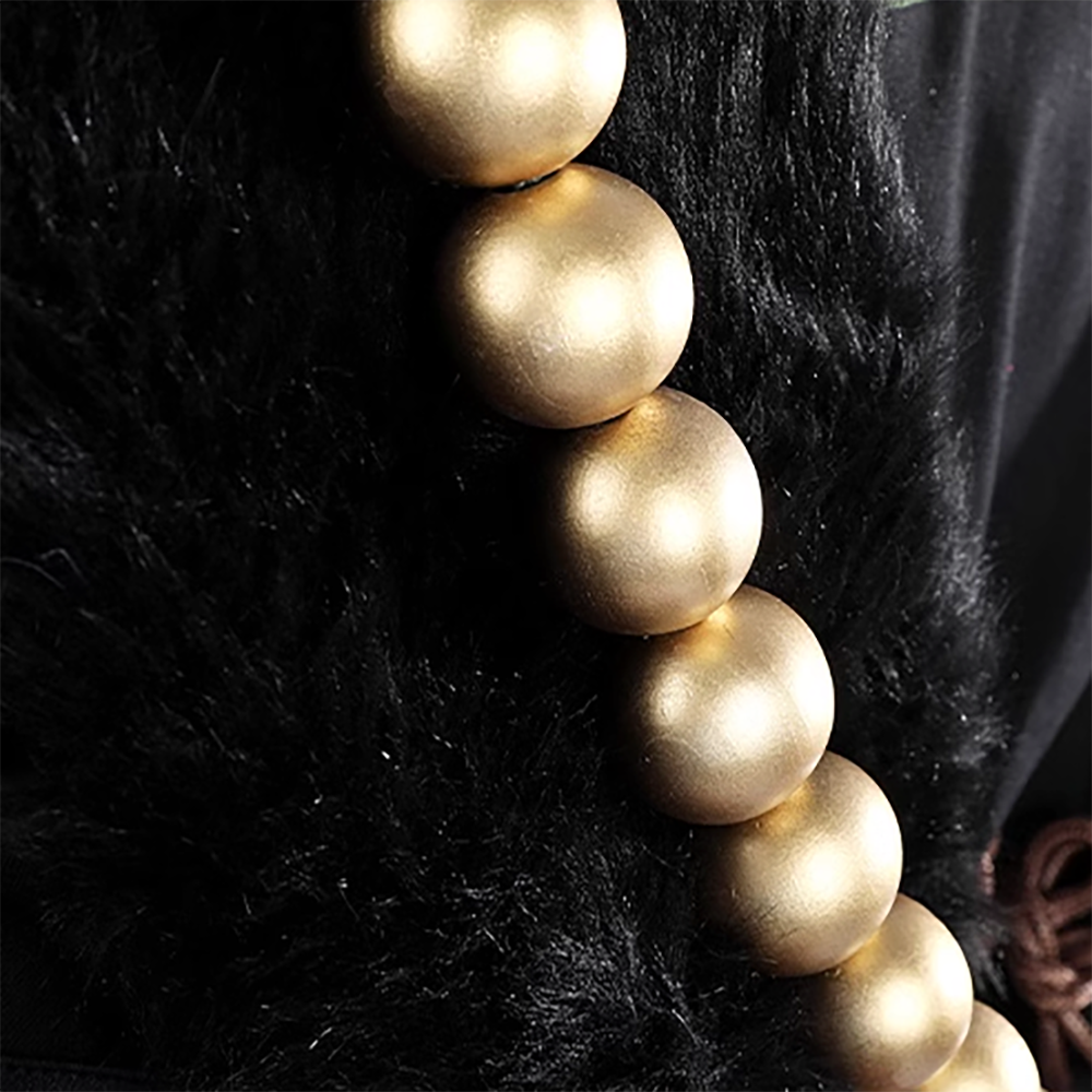 Black Myth: Wukong Ebongold Silk Robe Outfit Cosplay Costume