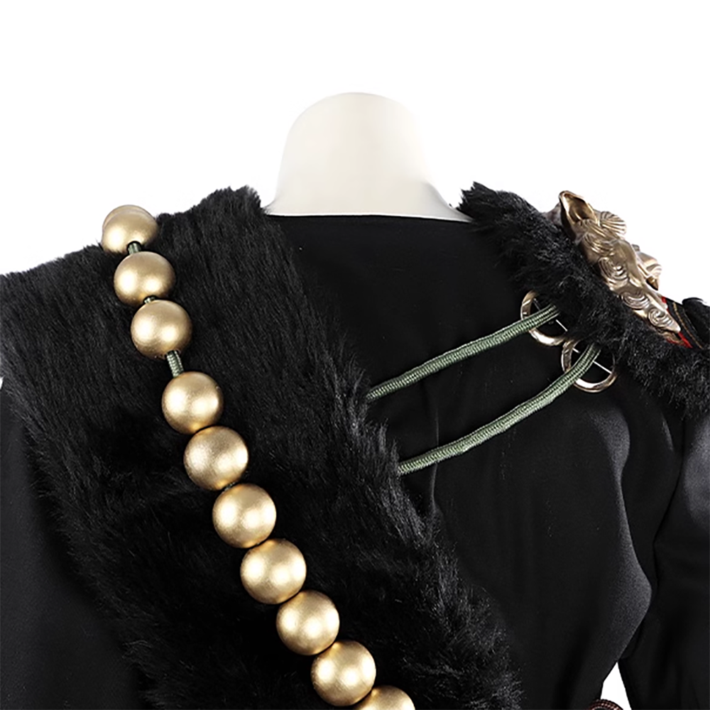 Black Myth: Wukong Ebongold Silk Robe Outfit Cosplay Costume