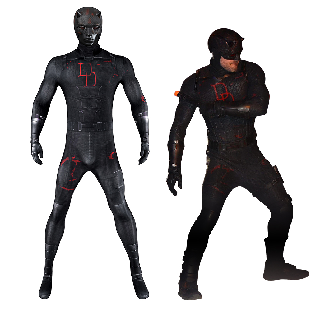 Daredevil Season 2 Matthew Michael "Matt" Murdock Blacck Cosplay Costume Jumpsuit