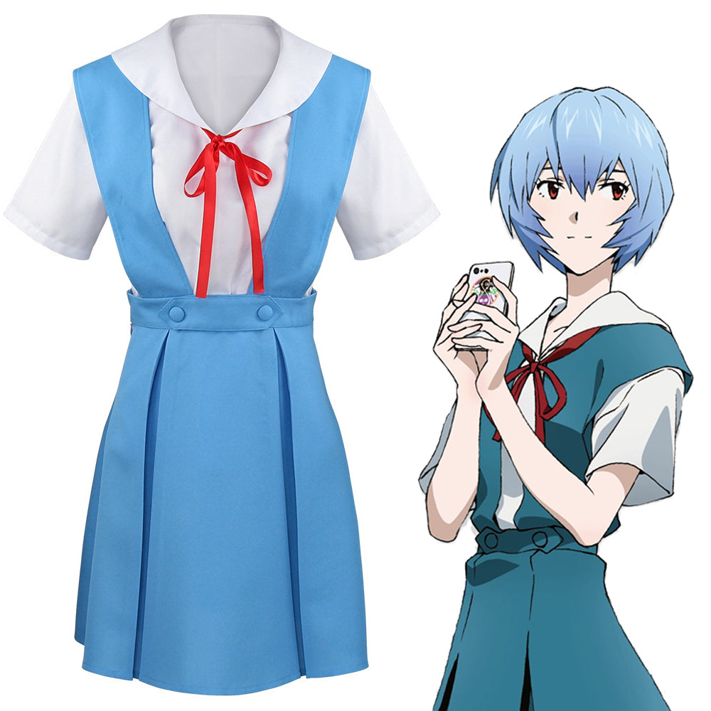 EVA Asuka Langley Shikinami Rei Ayanami School Uniform Cosplay Costume-Cosplay Instrumentality Project