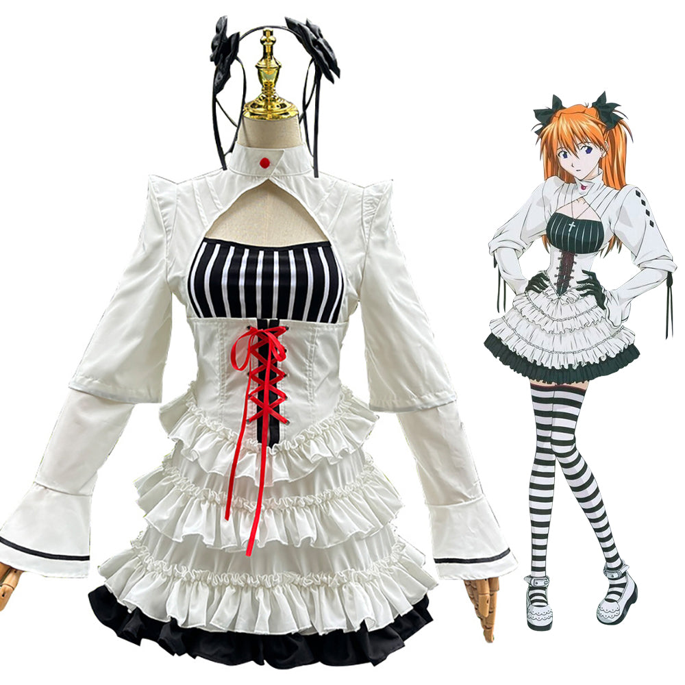 EVA Asuka Langley Soryu Ghothic Lolita Dress Cosplay Costume-Cosplay Instrumentality Project