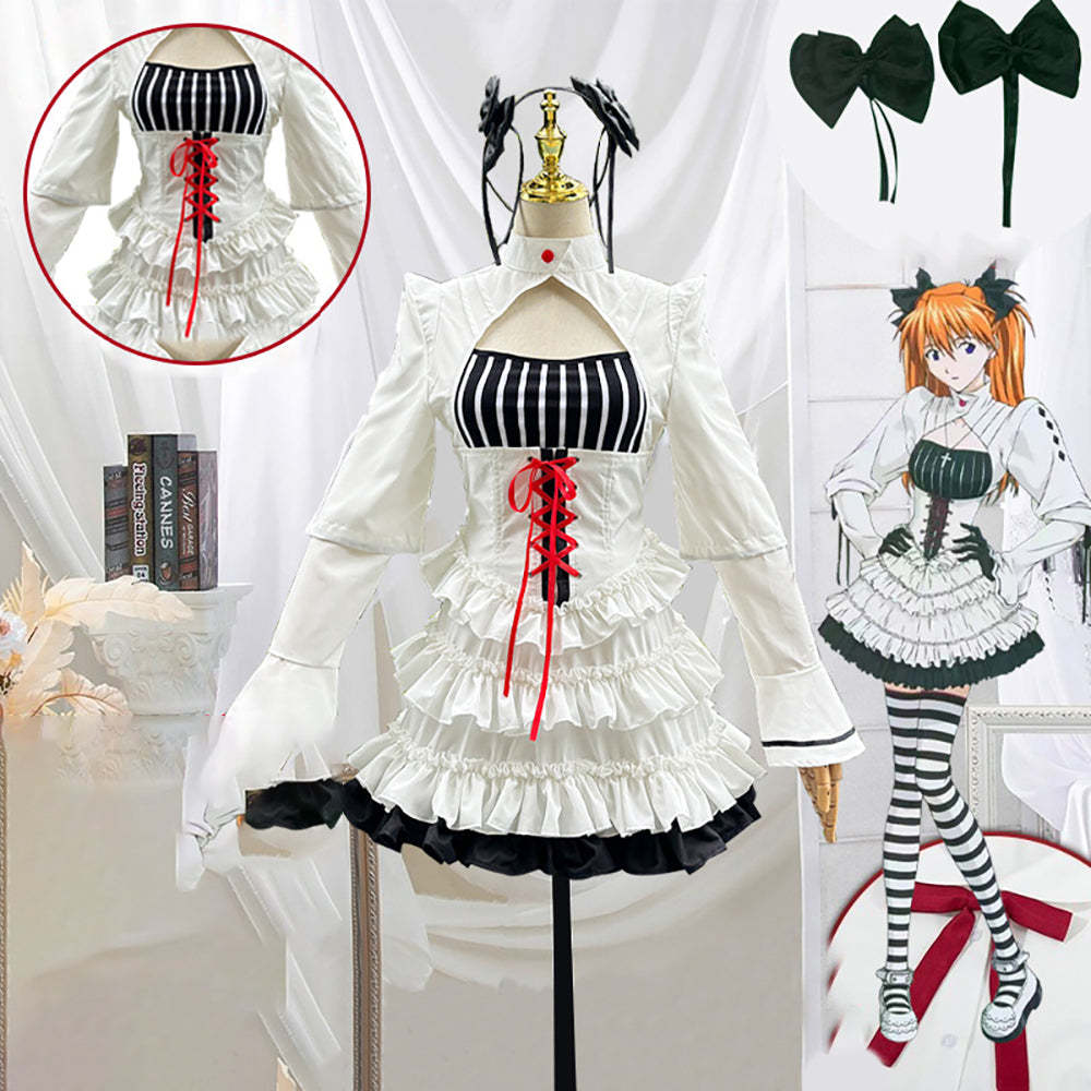 EVA Asuka Langley Soryu Ghothic Lolita Dress Cosplay Costume-Cosplay Instrumentality Project