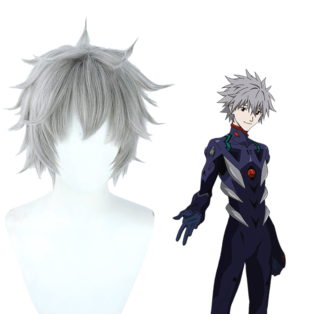 EVA Kaworu Nagisa Silver Cosplay Wig-Cosplay Instrumentality Project